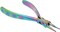 The Beadsmith Chroma Series Round Nose Plier, 5.5 inches (140mm), hardened stainless-steel head, rainbow titanium coating, contoured comfort grip handle and double-leaf spring, tool for jewelry making